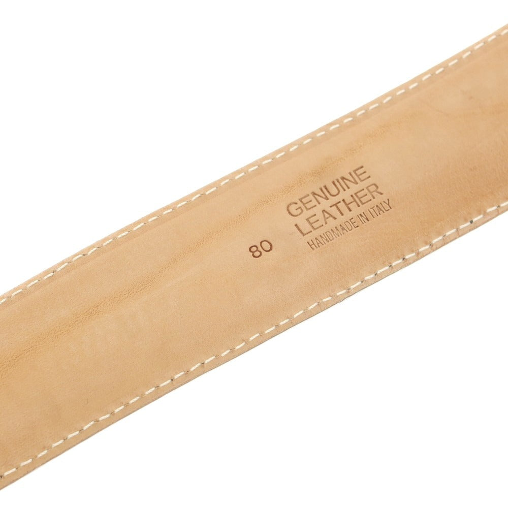 【中古】アドリアーノ メネゲッティ ADRIANO MENEGHETTI レザー ベルト ブラック【 80 】【 状態ランクB 】【 メンズ 】