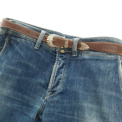 【中古】アドリアーノ メネゲッティ ADRIANO MENEGHETTI レザー ベルト ブラウン【 80 】【 状態ランクB 】【 メンズ 】