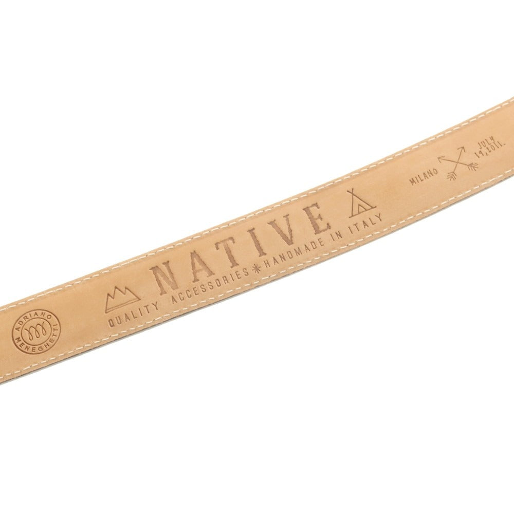 【中古】アドリアーノ メネゲッティ ADRIANO MENEGHETTI レザー ベルト ブラウン【 80 】【 状態ランクB 】【 メンズ 】