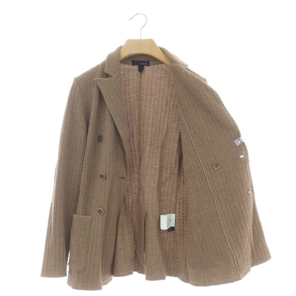 【中古】ラルディーニ LARDINI ウール ダブル6B ニットジャケット ライトブラウン【 XS 】【 状態ランクB 】【 メンズ 】