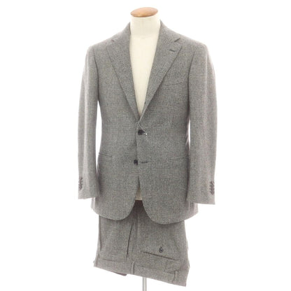 【中古】リングヂャケット RING JACKET ウール グレンチェック 3つボタンスーツ ブラックxホワイト【 46 】【 状態ランクB 】【 メンズ 】