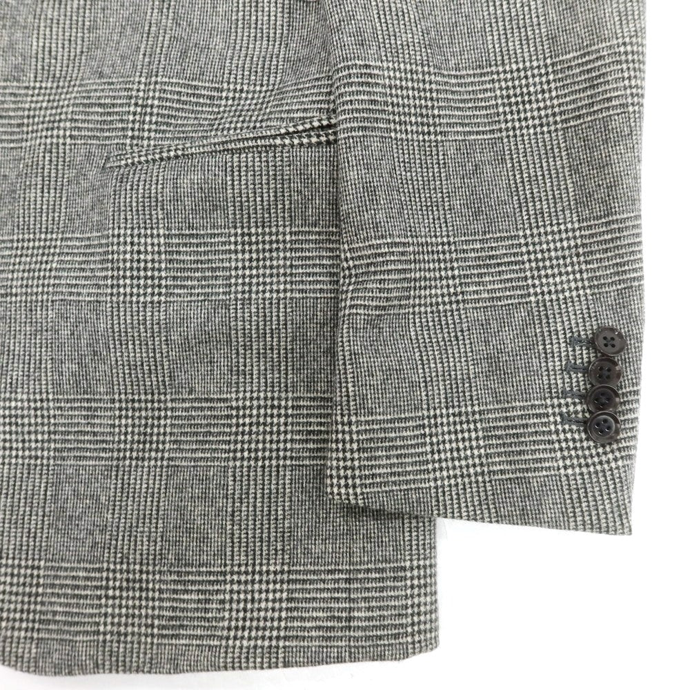 【中古】リングヂャケット RING JACKET ウール グレンチェック 3つボタンスーツ ブラックxホワイト【 46 】【 状態ランクB 】【 メンズ 】