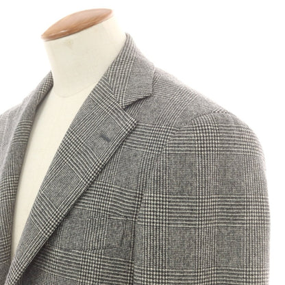 【中古】リングヂャケット RING JACKET ウール グレンチェック 3つボタンスーツ ブラックxホワイト【 46 】【 状態ランクB 】【 メンズ 】