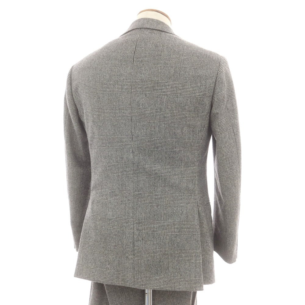 【中古】リングヂャケット RING JACKET ウール グレンチェック 3つボタンスーツ ブラックxホワイト【 46 】【 状態ランクB 】【 メンズ 】