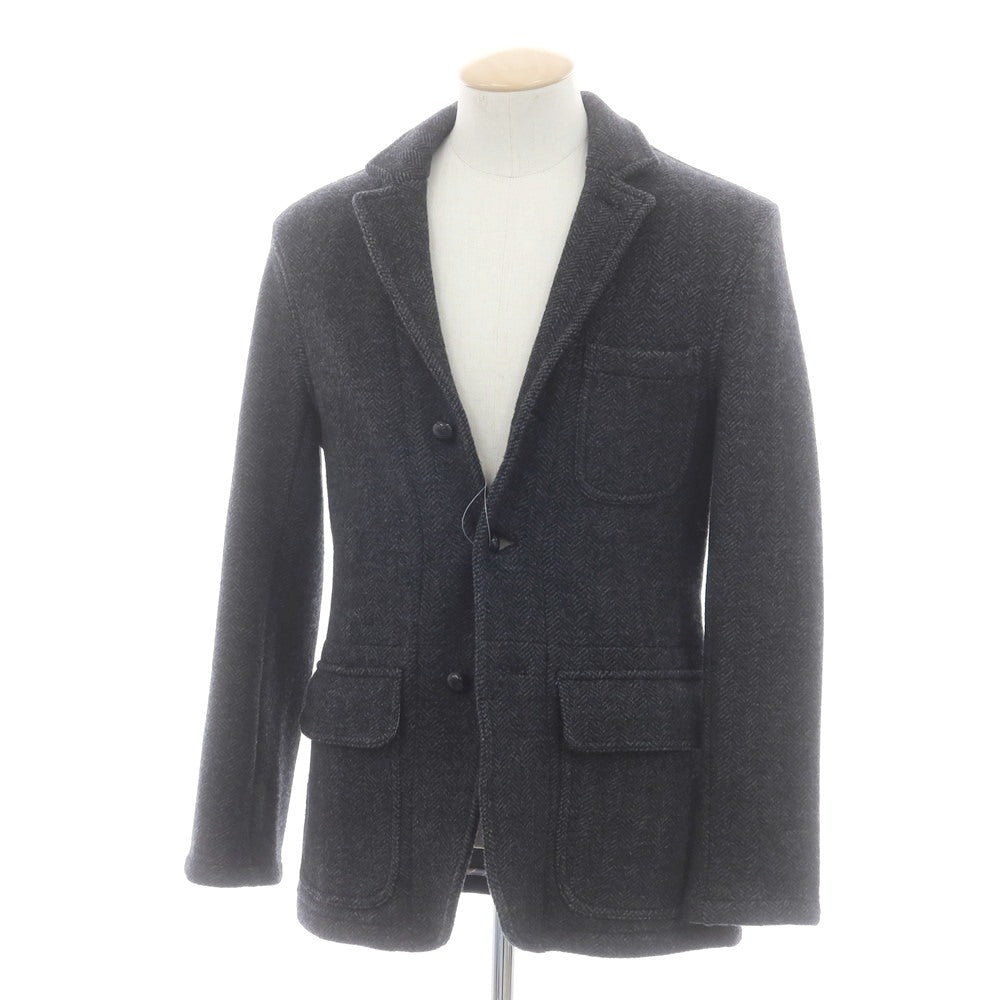 【中古】ポロ ラルフローレン Polo Ralph Lauren ウール ヘリンボーン 3B カジュアルジャケット ブラックxグレー【 S 】【 状態ランクA 】【 メンズ 】