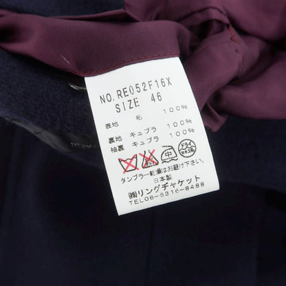 【中古】リングヂャケット RING JACKET Balloon ウール 3B テーラードジャケット ネイビー【 46 】【 状態ランクC 】【 メンズ 】