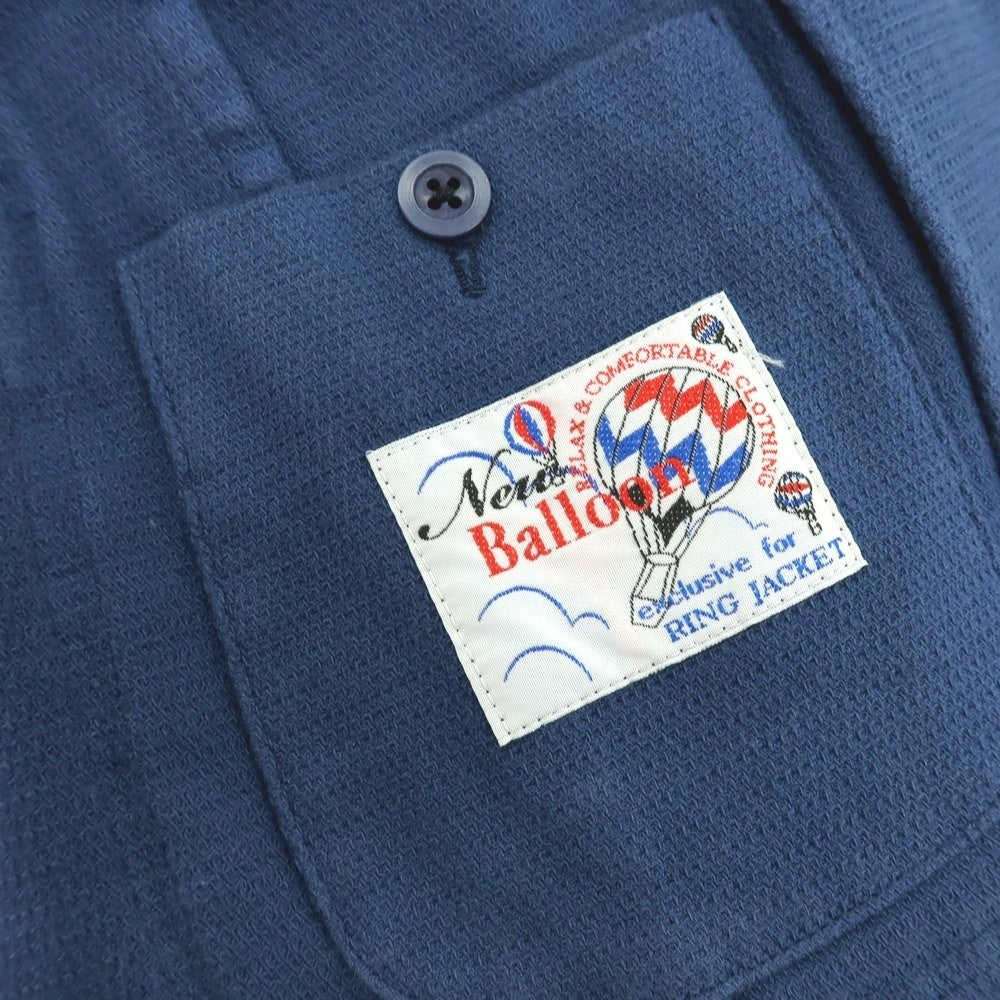 【中古】リングヂャケット RING JACKET New Balloon ストレッチ コットン 3B カジュアルジャケット ブルー【 46 】【 状態ランクC 】【 メンズ 】