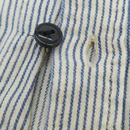 【中古】デニムアンドサプライ ラルフローレン DENIM &amp; SUPPLY Ralph Lauren コットン ストライプ カジュアルシャツ オフホワイトxネイビー【 S 】【 状態ランクB 】【 メンズ 】