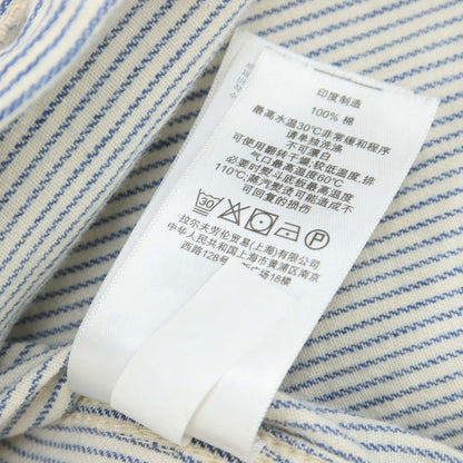【中古】デニムアンドサプライ ラルフローレン DENIM &amp; SUPPLY Ralph Lauren コットン ストライプ カジュアルシャツ オフホワイトxネイビー【サイズS】【 状態ランクB 】【 メンズ 】 [CPD]