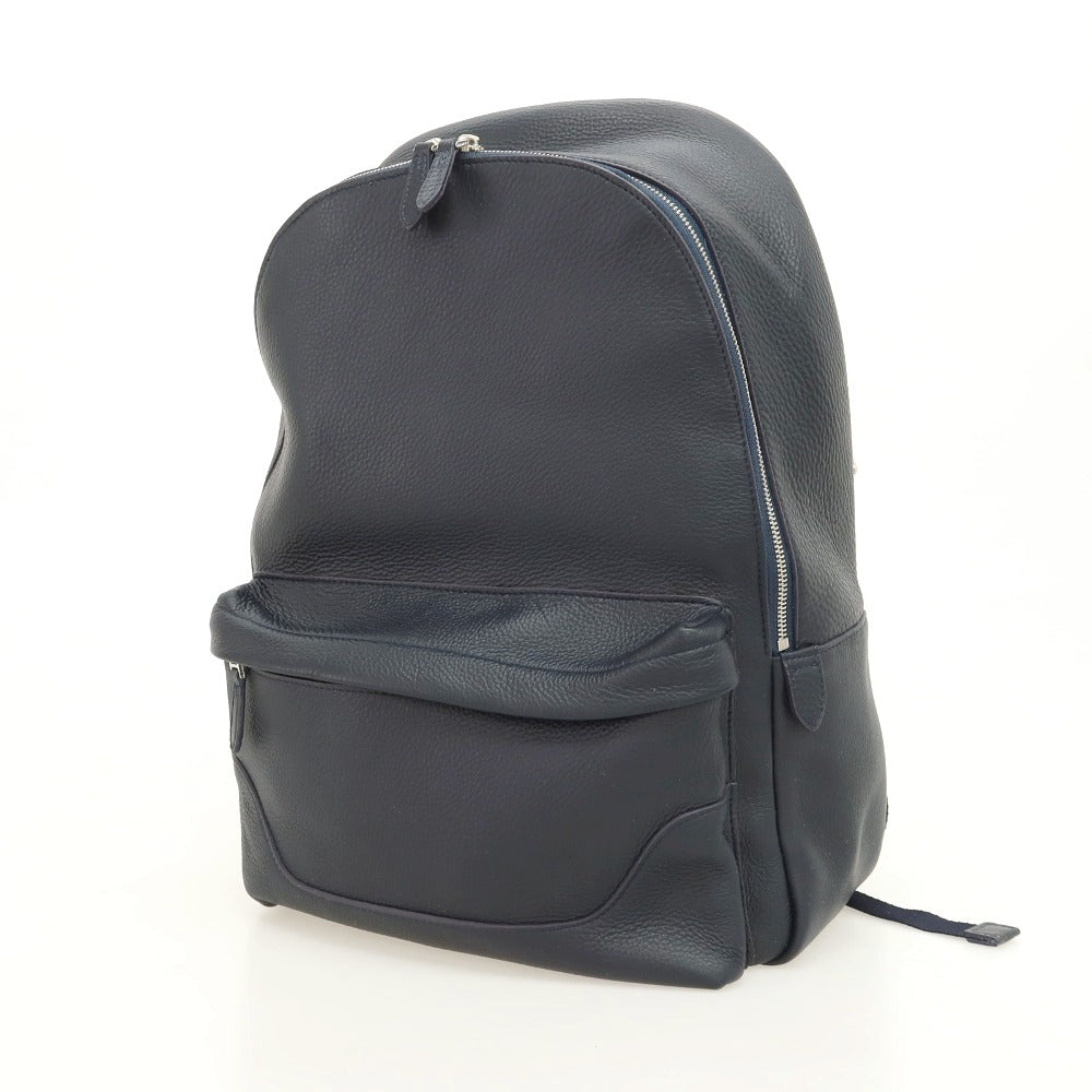 【中古】ペッレモルビダ PELLE MORBIDA シュリンクレザー バックパック・リュック ダークネイビー【 状態ランクB 】【 メンズ 】