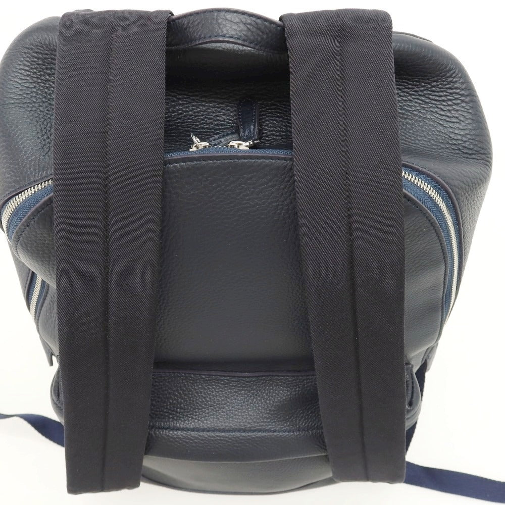 【中古】ペッレモルビダ PELLE MORBIDA シュリンクレザー バックパック・リュック ダークネイビー【 状態ランクB 】【 メンズ 】