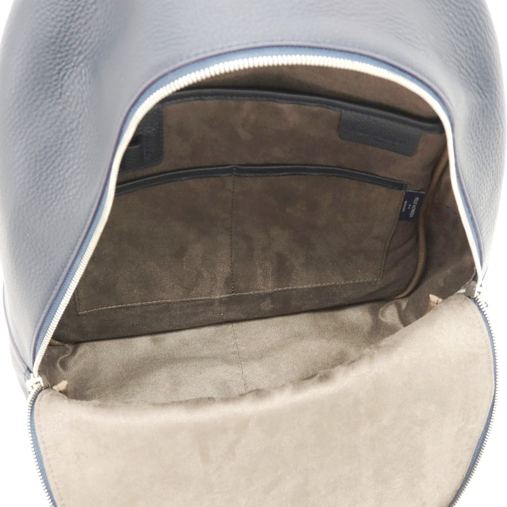 【中古】ペッレモルビダ PELLE MORBIDA シュリンクレザー バックパック・リュック ダークネイビー【 状態ランクB 】【 メンズ 】