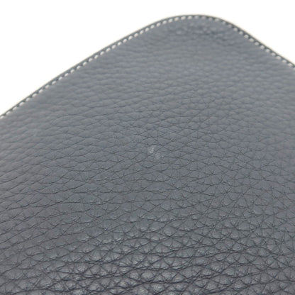 【中古】シセイ Cisei シュリンクレザー クラッチバッグ ダークネイビー【 状態ランクB 】【 メンズ 】