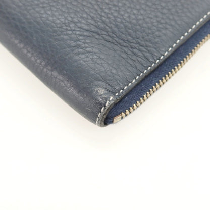 【中古】シセイ Cisei シュリンクレザー クラッチバッグ ダークネイビー【 状態ランクB 】【 メンズ 】