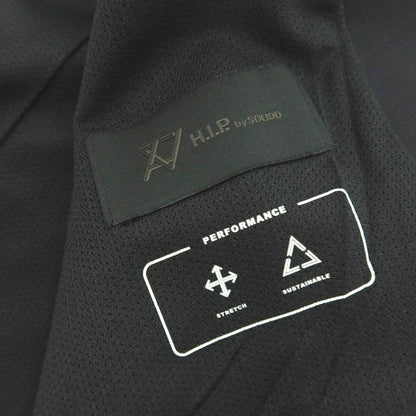 【中古】エイチアイピーバイ ソリード H.I.P. by SOLIDO ストレッチ ポリエステル ダンボールニット 2B カジュアルジャケット ブラック【 2 】【 状態ランクA 】【 メンズ 】