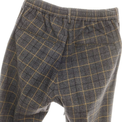 【中古】タリアトーレ TAGLIATORE ウールコットン チェック イージースラックスパンツ グレーxベージュ【 46 】【 状態ランクB 】【 メンズ 】