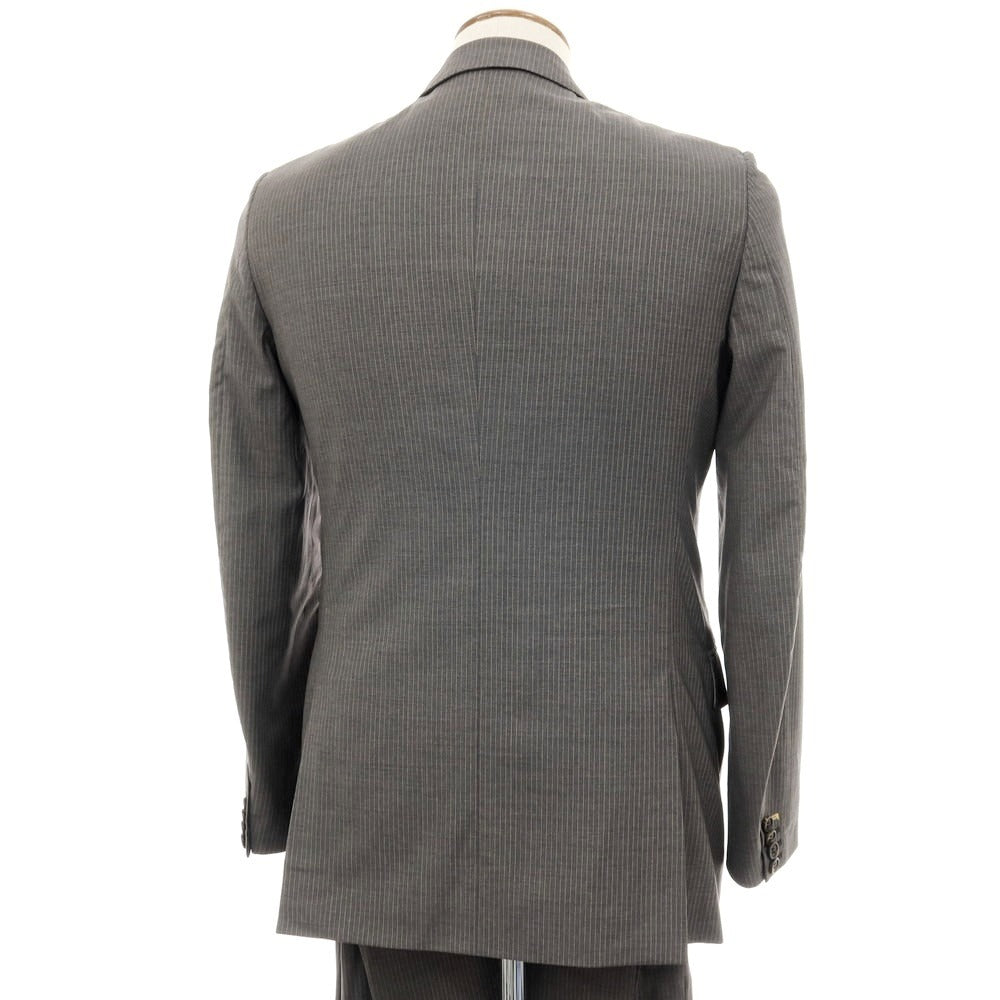 【中古】フェンディ FENDI ウール ストライプ 2つボタンスーツ グレーxイエロー系【サイズ46】【 状態ランクC 】【 メンズ 】 [APD]