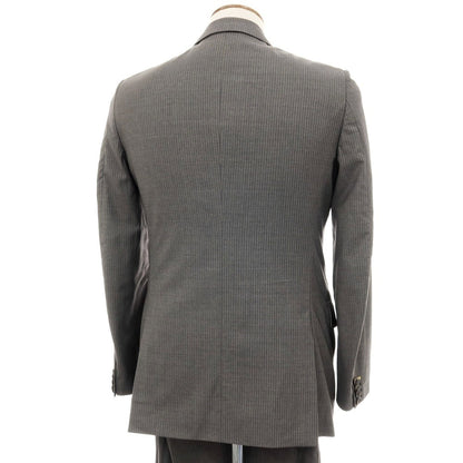 【中古】フェンディ FENDI ウール ストライプ 2つボタンスーツ グレーxイエロー系【サイズ46】【 状態ランクC 】【 メンズ 】