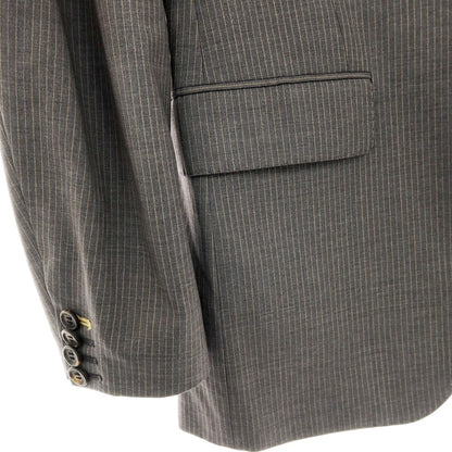 【中古】フェンディ FENDI ウール ストライプ 2つボタンスーツ グレーxイエロー系【サイズ46】【 状態ランクC 】【 メンズ 】