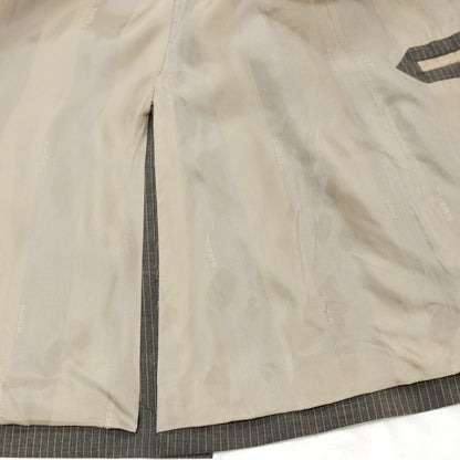 【中古】フェンディ FENDI ウール ストライプ 2つボタンスーツ グレーxイエロー系【サイズ46】【 状態ランクC 】【 メンズ 】