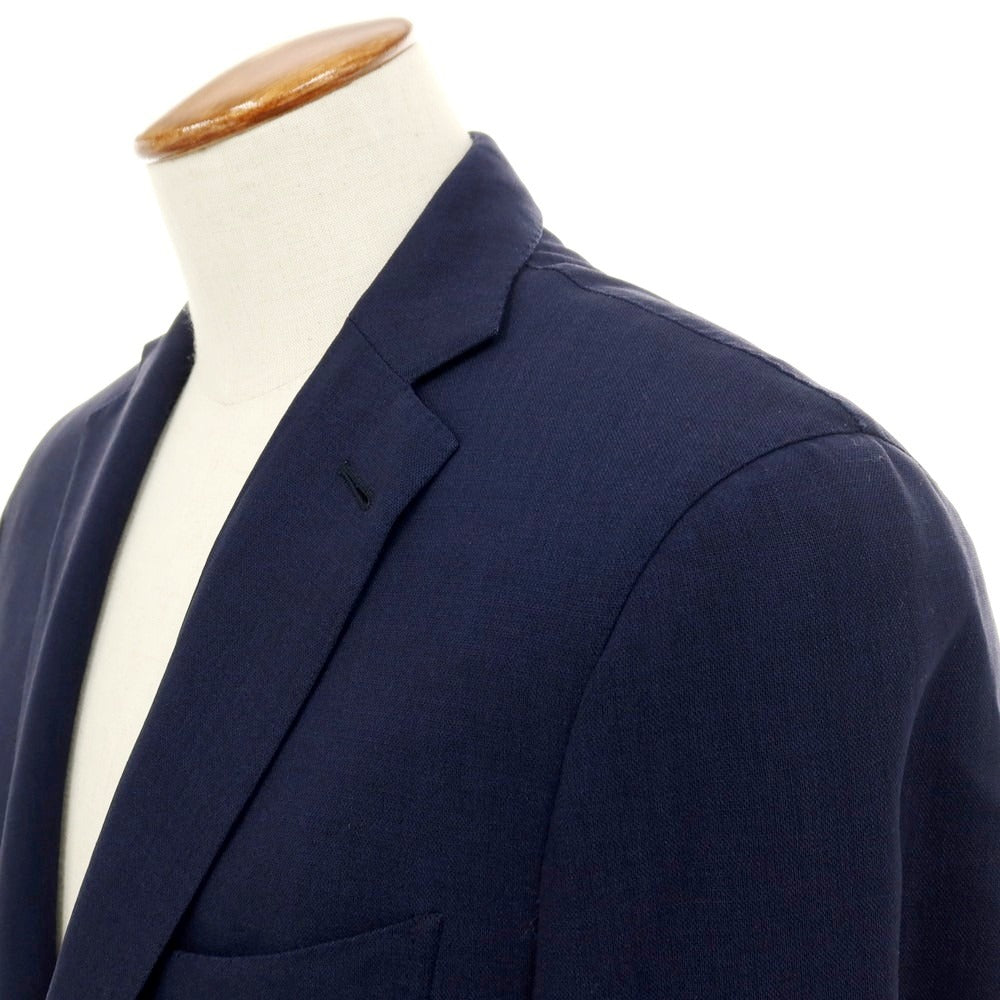 【中古】エルメネジルドゼニア Ermenegildo Zegna モヘヤ 3つボタンスーツ ネイビー【サイズ48】【 状態ランクC 】【 メンズ 】