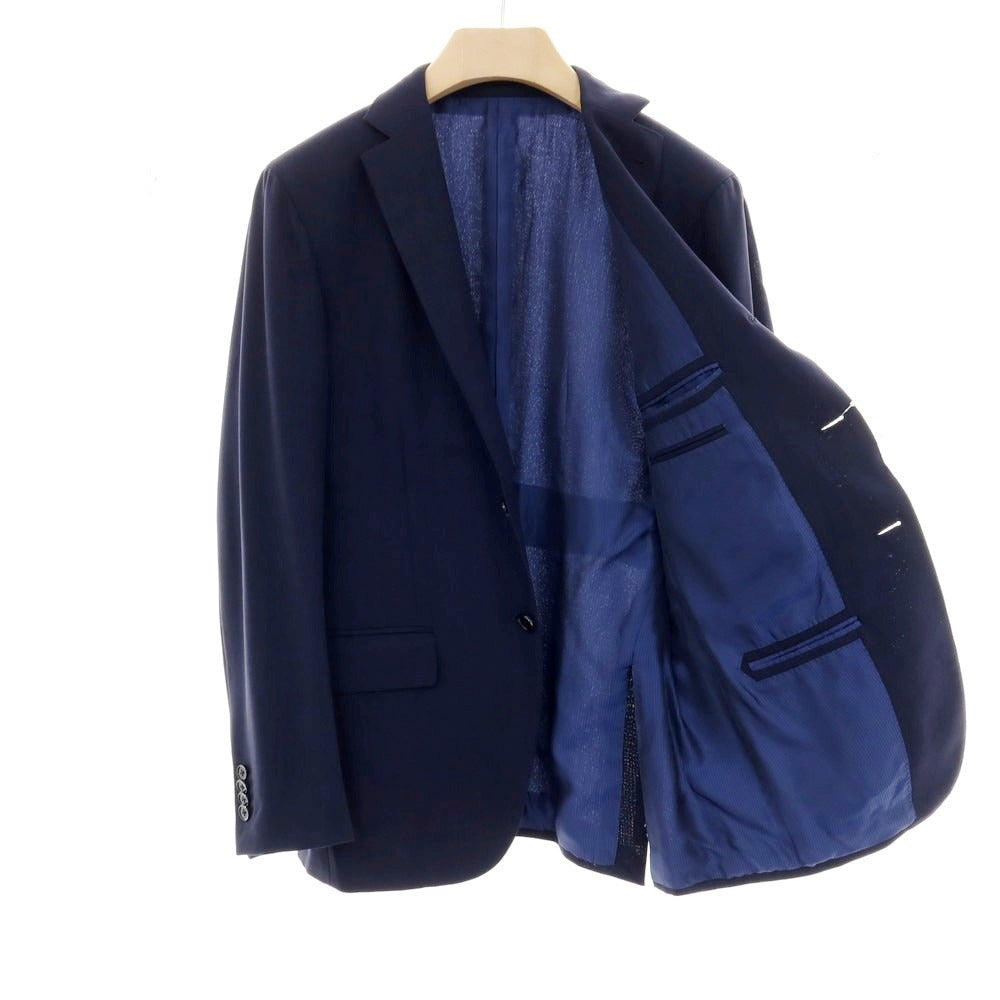【中古】エルメネジルドゼニア Ermenegildo Zegna モヘヤ 3つボタンスーツ ネイビー【サイズ48】【 状態ランクC 】【 メンズ 】