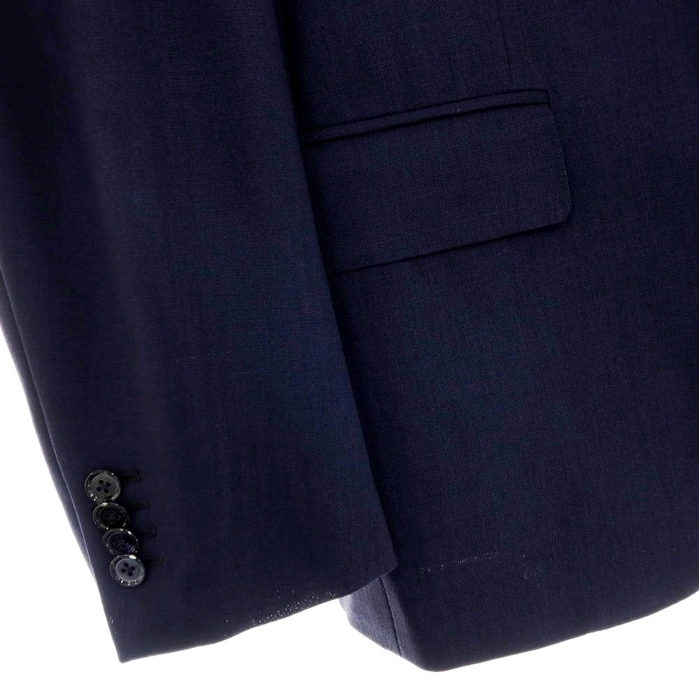 【中古】エルメネジルドゼニア Ermenegildo Zegna モヘヤ 3つボタンスーツ ネイビー【サイズ48】【 状態ランクC 】【 メンズ 】