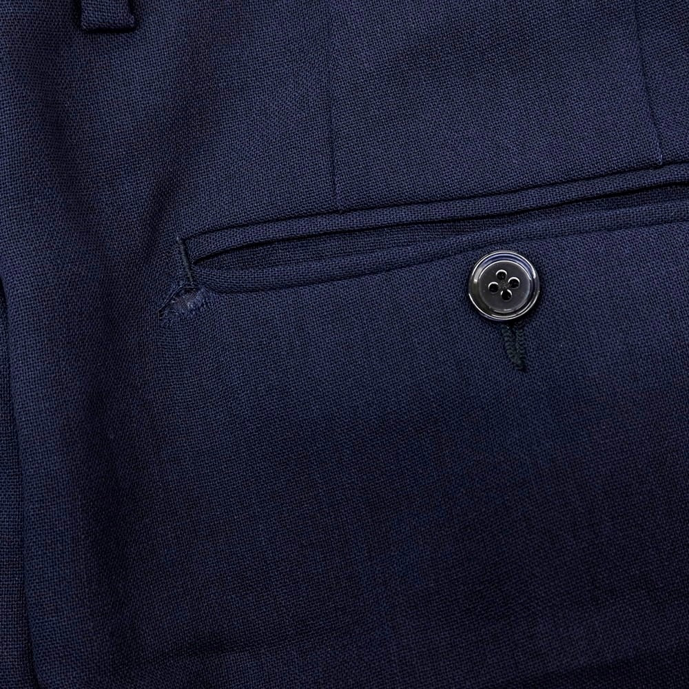 【中古】エルメネジルドゼニア Ermenegildo Zegna モヘヤ 3つボタンスーツ ネイビー【サイズ48】【 状態ランクC 】【 メンズ 】