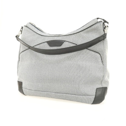 【中古】ペッレモルビダ PELLE MORBIDA ナイロン ショルダーバッグ ネイビーxホワイト【 状態ランクB 】【 メンズ 】