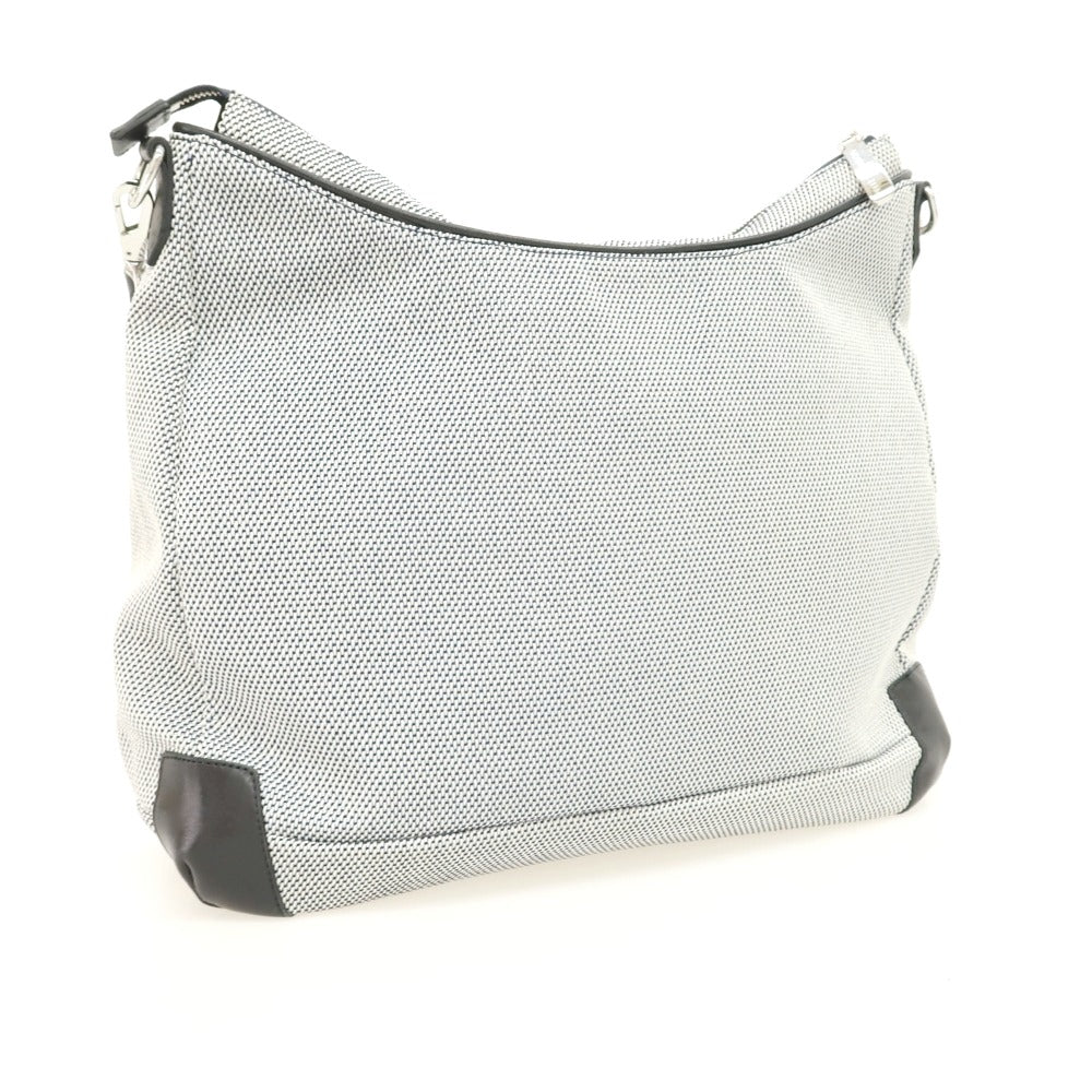 【中古】ペッレモルビダ PELLE MORBIDA ナイロン ショルダーバッグ ネイビーxホワイト【 状態ランクB 】【 メンズ 】