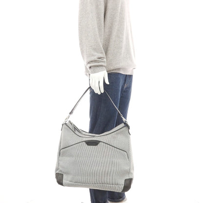 【中古】ペッレモルビダ PELLE MORBIDA ナイロン ショルダーバッグ ネイビーxホワイト【 状態ランクB 】【 メンズ 】