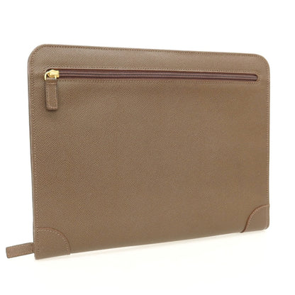 【中古】モラビト MORABITO 型押しレザー クラッチバッグ ブラウン【 状態ランクB 】【 メンズ 】