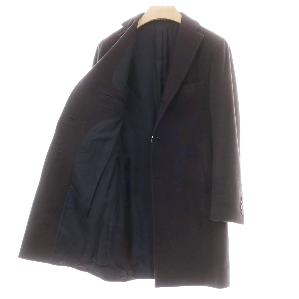 【中古】タリアトーレ TAGLIATORE カシミヤ チェスターフィールドコート グレイッシュネイビー【 サイズ42 】【 状態ランクB 】【 メンズ 】 [CPD]