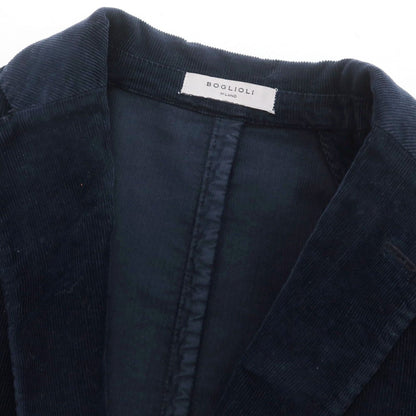 【中古】ボリオリ BOGLIOLI K.JACKET ストレッチ 細畝コーデュロイ 3B カジュアルジャケット ネイビー【 44 】【 状態ランクC 】【 メンズ 】