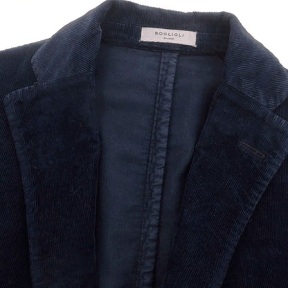 【中古】ボリオリ BOGLIOLI K.JACKET ストレッチ 細畝コーデュロイ 3B カジュアルジャケット ネイビー【 44 】【 状態ランクC 】【 メンズ 】
