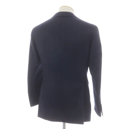 【中古】デペトリロ DE PETRILLO カシミヤ 3B テーラードジャケット ネイビー【 42Drop8 】【 状態ランクC 】【 メンズ 】