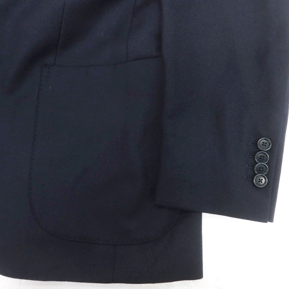 【中古】デペトリロ DE PETRILLO カシミヤ 3B テーラードジャケット ネイビー【 42Drop8 】【 状態ランクC 】【 メンズ 】