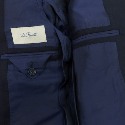 【中古】デペトリロ DE PETRILLO カシミヤ 3B テーラードジャケット ネイビー【 42Drop8 】【 状態ランクC 】【 メンズ 】