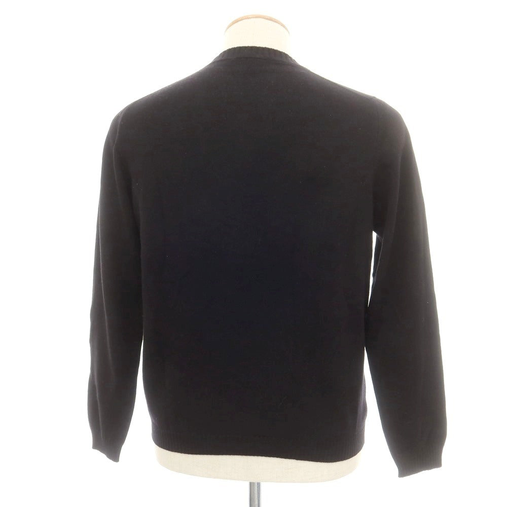 【中古】セッテフィーリ カシミア Settefili Cashmere カシミヤシルク Vネック プルオーバーニット ブラック【サイズ46】【 状態ランクC 】【 メンズ 】 [DPD]