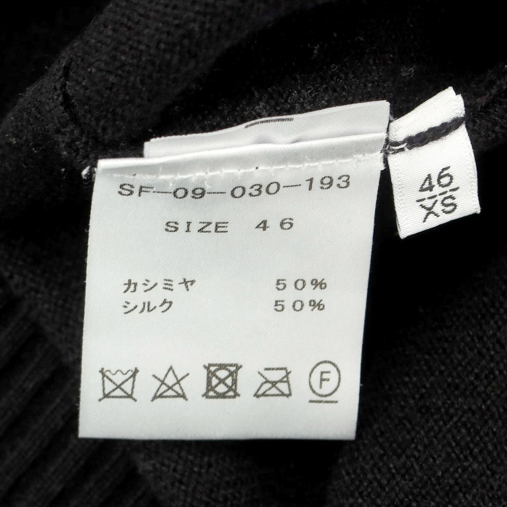 【中古】セッテフィーリ カシミア Settefili Cashmere カシミヤシルク Vネック プルオーバーニット ブラック【サイズ46】【 状態ランクC 】【 メンズ 】 [DPD]