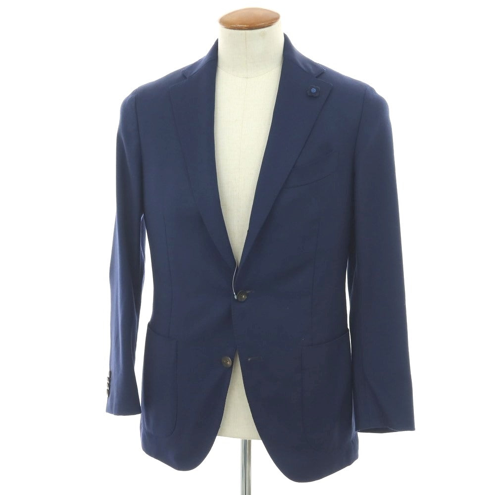 【中古】ラルディーニ LARDINI ウール 3B テーラードジャケット ライトネイビー【 46 】【 状態ランクA 】【 メンズ 】