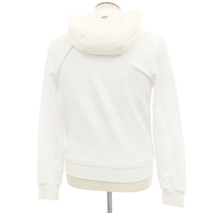 【中古】ヘルノ Herno Laminar コットン 切替 ダブルジップ パーカー ホワイト【 46 】【 状態ランクB 】【 メンズ 】