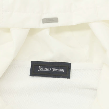 【中古】ヘルノ Herno Laminar コットン 切替 ダブルジップ パーカー ホワイト【 46 】【 状態ランクB 】【 メンズ 】