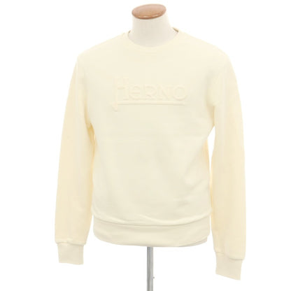 【中古】ヘルノ Herno Resort コットン クルーネック スウェット アイボリー【 46 】【 状態ランクA 】【 メンズ 】