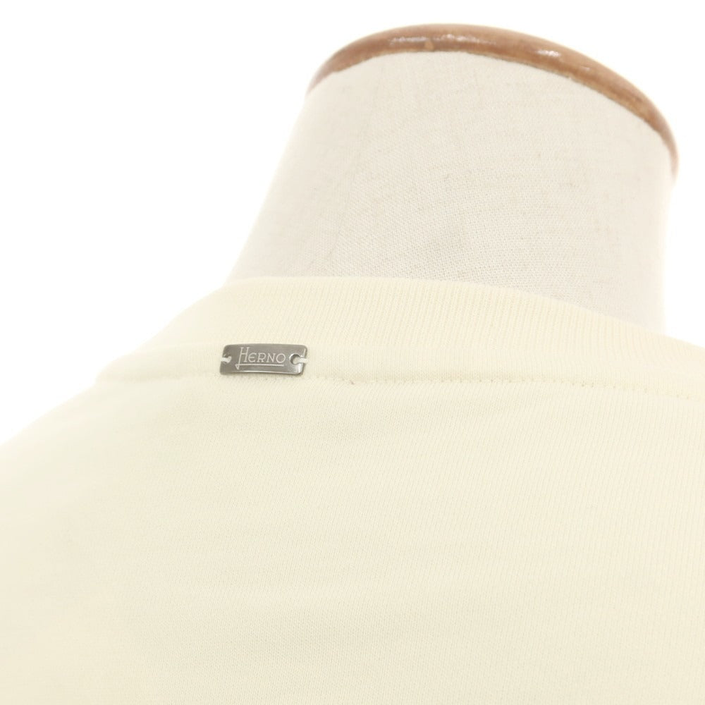【中古】ヘルノ Herno Resort コットン クルーネック スウェット アイボリー【 46 】【 状態ランクA 】【 メンズ 】