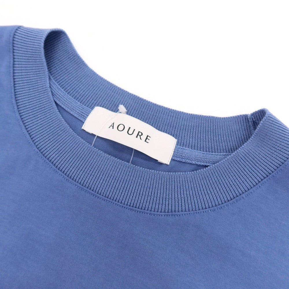 【SALE30%OFF/返品不可】【中古】アウール AOURE コットン クルーネック 半袖Ｔシャツ ブルー【 サイズＭ 】【 状態ランクA 】【 メンズ 】