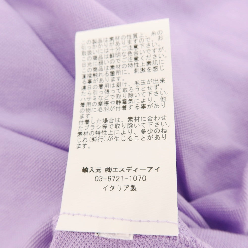 【中古】グランサッソ GRAN SASSO コットン 鹿の子 スキッパー 半袖ポロシャツ ラベンダー【サイズ48】【 状態ランクB 】【 メンズ 】