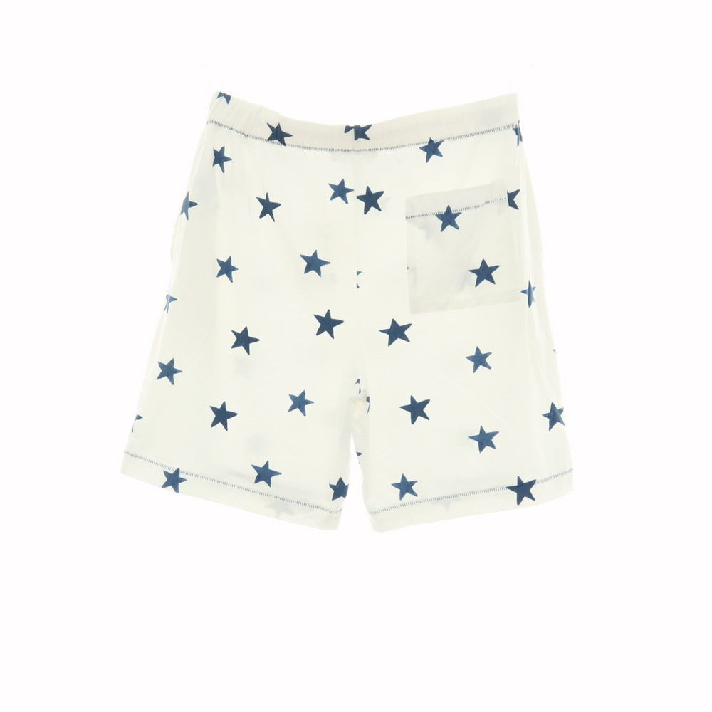 【中古】ジェラートピケ オム GELATO PIQUE HOMME ストレッチ レーヨンコットン 星柄 ショートパンツ ホワイトxネイビー【サイズM】【 状態ランクB 】【 メンズ 】