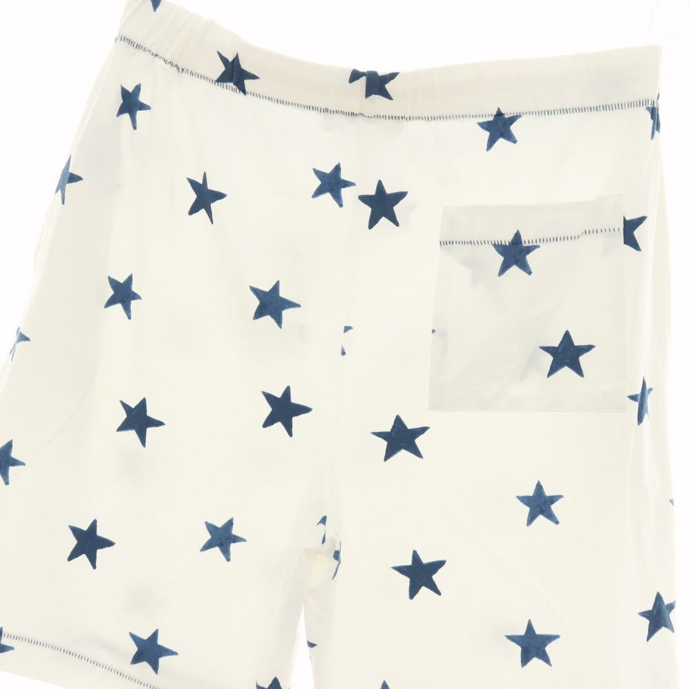 【中古】ジェラートピケ オム GELATO PIQUE HOMME ストレッチ レーヨンコットン 星柄 ショートパンツ ホワイトxネイビー【サイズM】【 状態ランクB 】【 メンズ 】