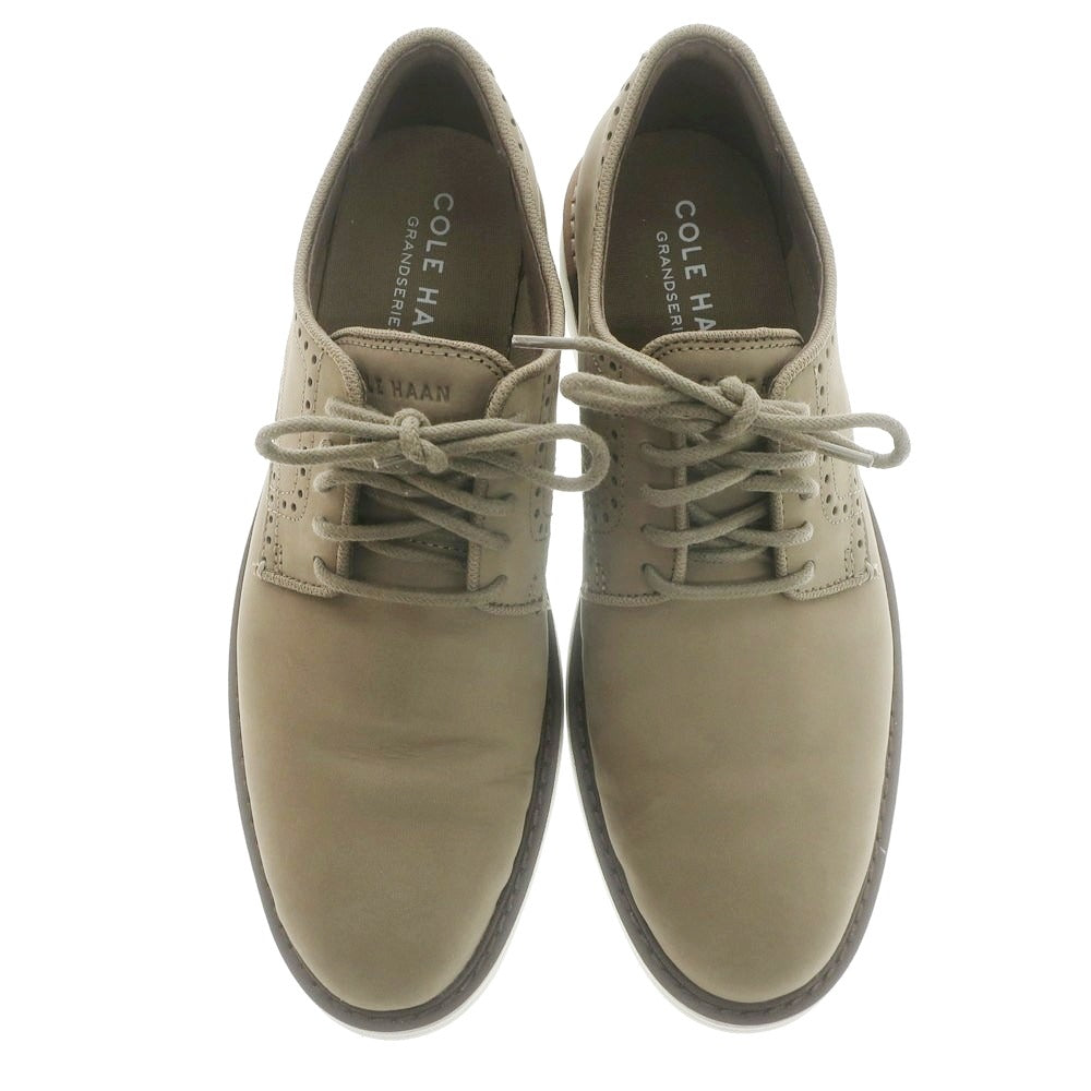 【中古】コールハーン COLE HAAN C36552 ヌバックレザー ドレスシューズ カーキ【サイズ7 1/2】【 状態ランクA 】【 メンズ 】 [BPD]